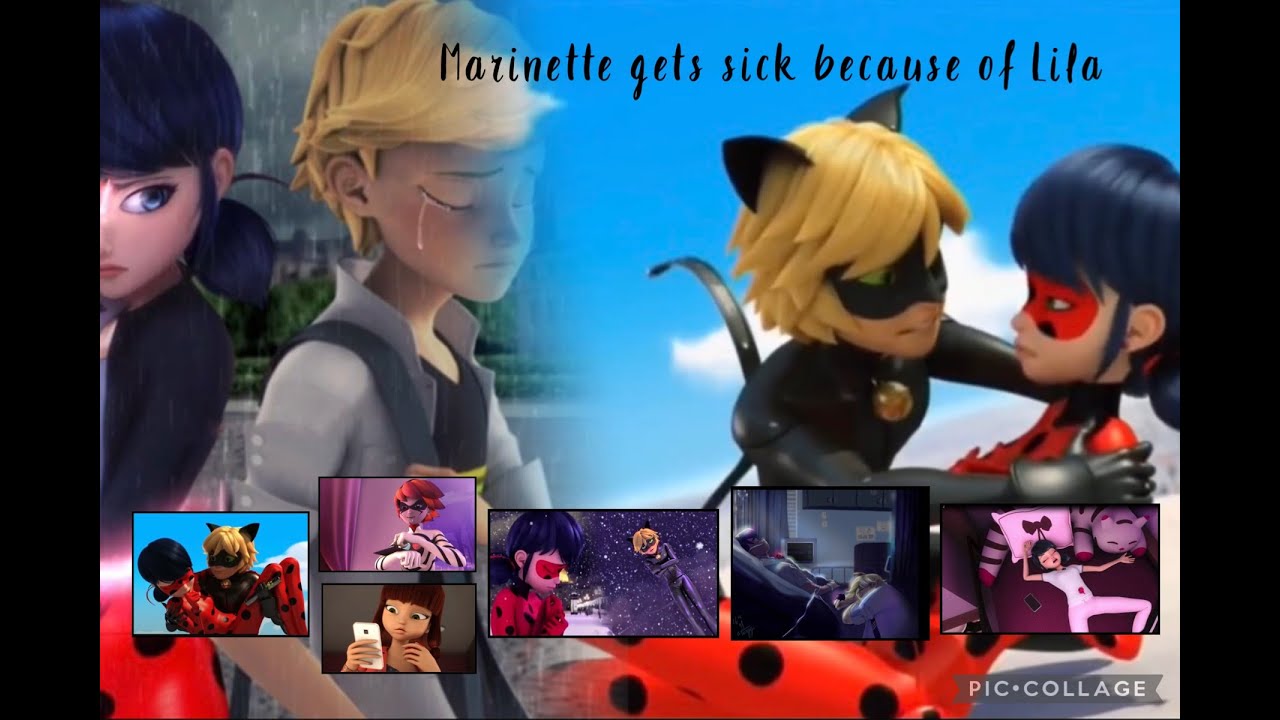 Marinette gets sick becouse of Lila (mlb texting story)