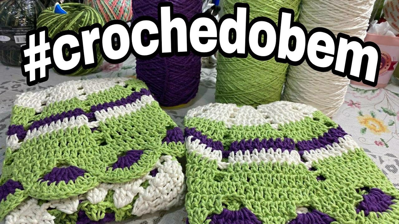 💚💜ESSA COMBINAÇÃO DE CORES ME SURPREENDEU #crochedobem #claudinhacrochê
