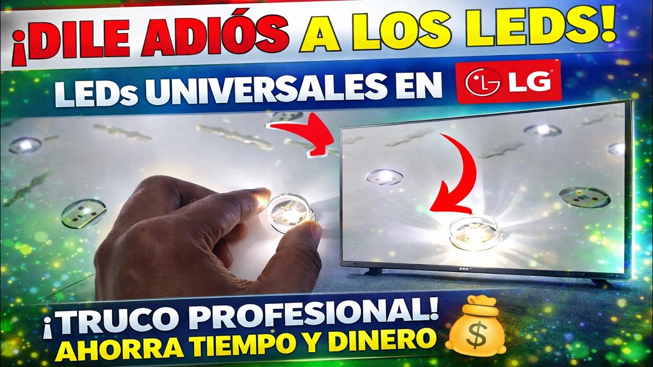 🔧 LEDs Universales en TV LG | El Truco Profesional que Ahorra Tiempo y Dinero 💰