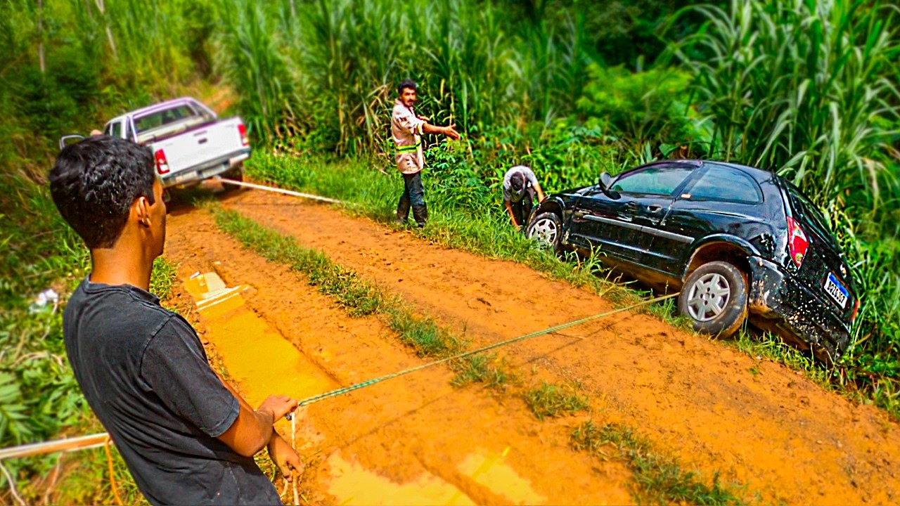 Tirando o Celta do meu amigo do Barranco
