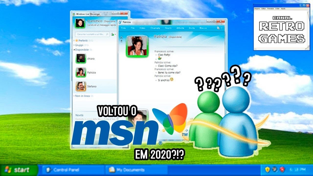 MSN MESSENGER FUNCIONANDO EM PLENO 2020