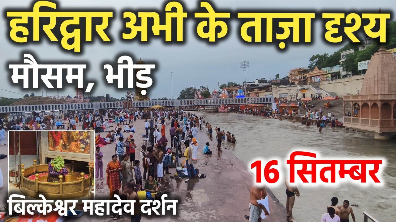 हरिद्वार अभी के ताज़ा दृश्य || मौसम, भीड़ || haridwar latest video || haridwar live