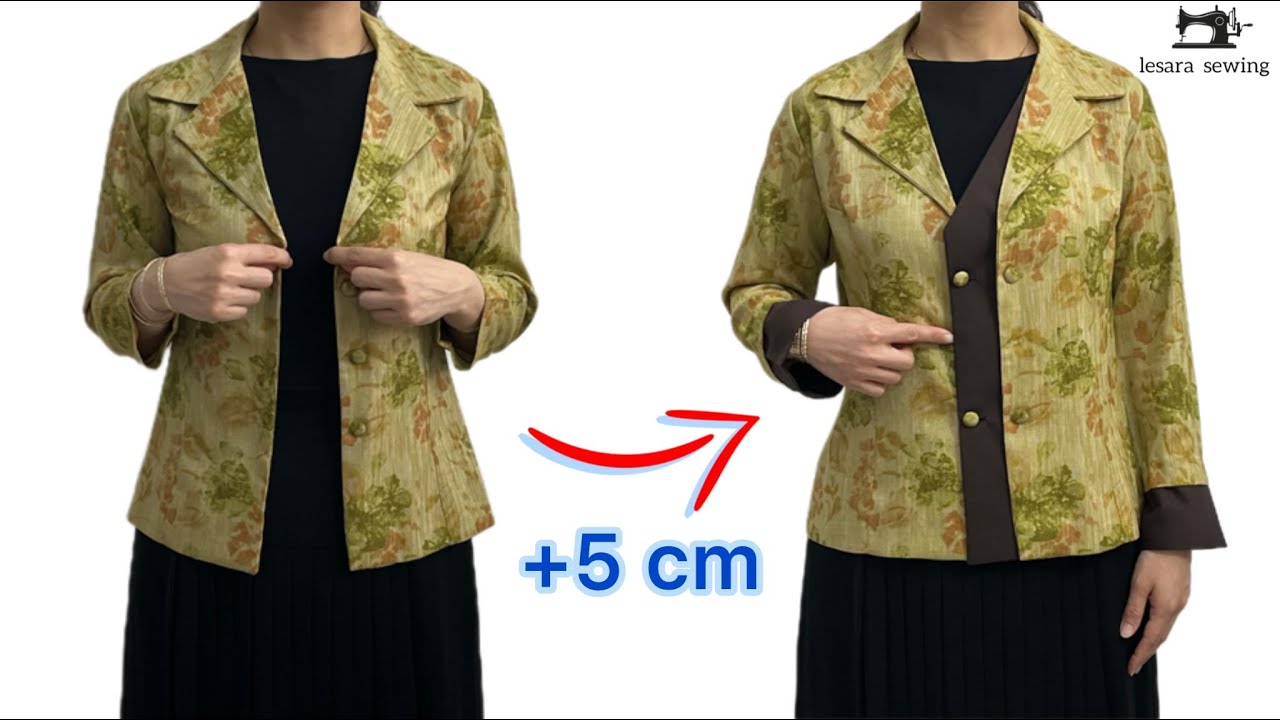 How to upsize a coat to fit you perfectly🪡sewing tips and tricks✂️