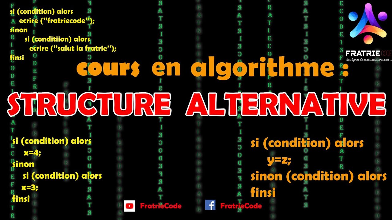 La structure alternative en algorithme (Explications + Exemple)