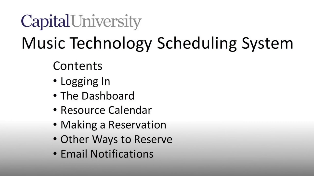 Capital Recording Studios Scheduling Tutorial