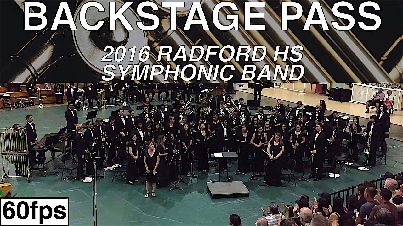 Backstage Pass | Radford HS Symphonic Band | 2016 CDBF South POB | MultiCam 60fps