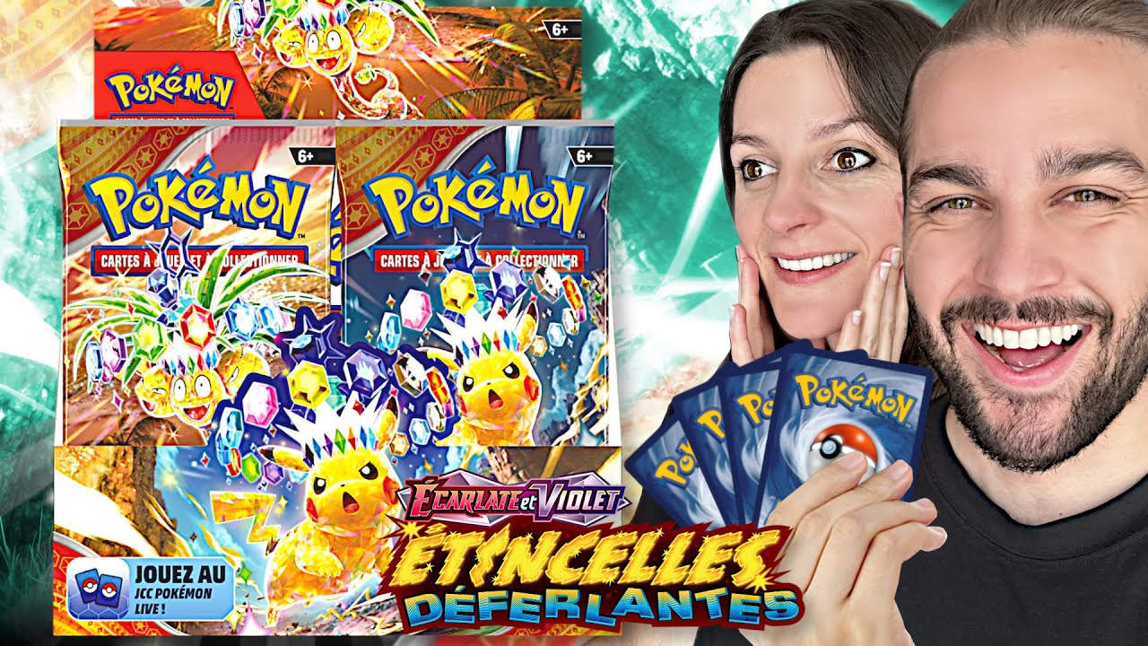 ON A RECU LES CARTES POKÉMON ÉTINCELLES DÉFERLANTES ! ( Display EV08 )