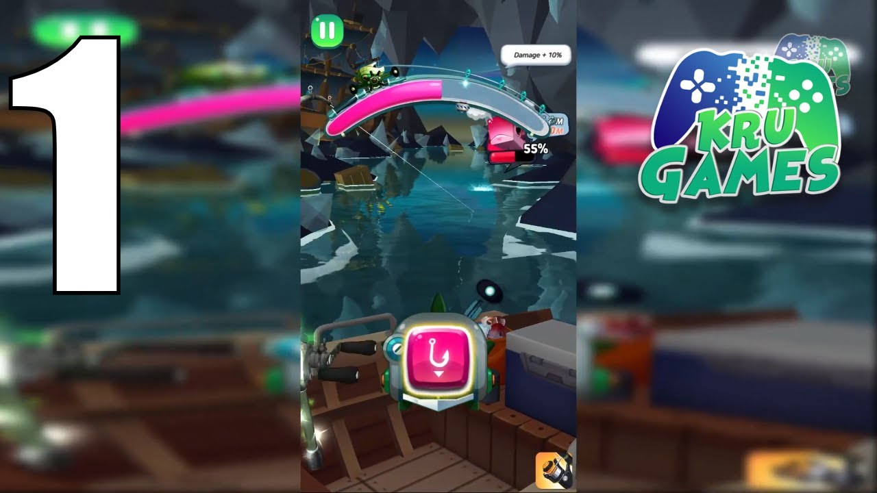 Fishing Cube Gameplay Walkthrough #1 (Android, IOS)