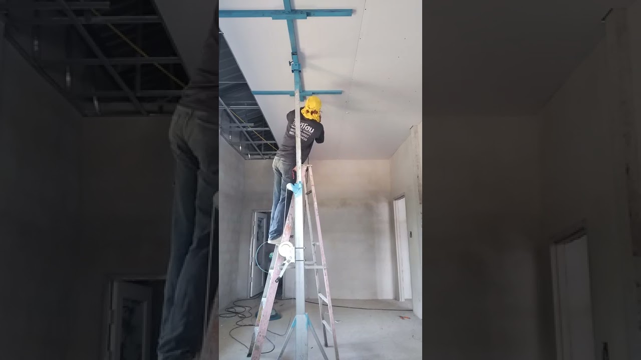 ขึ้นแผ่นยิปซั่ม ด้วยเครื่องมือทำเอง DIY. - โจ ลูกห้วยปาง