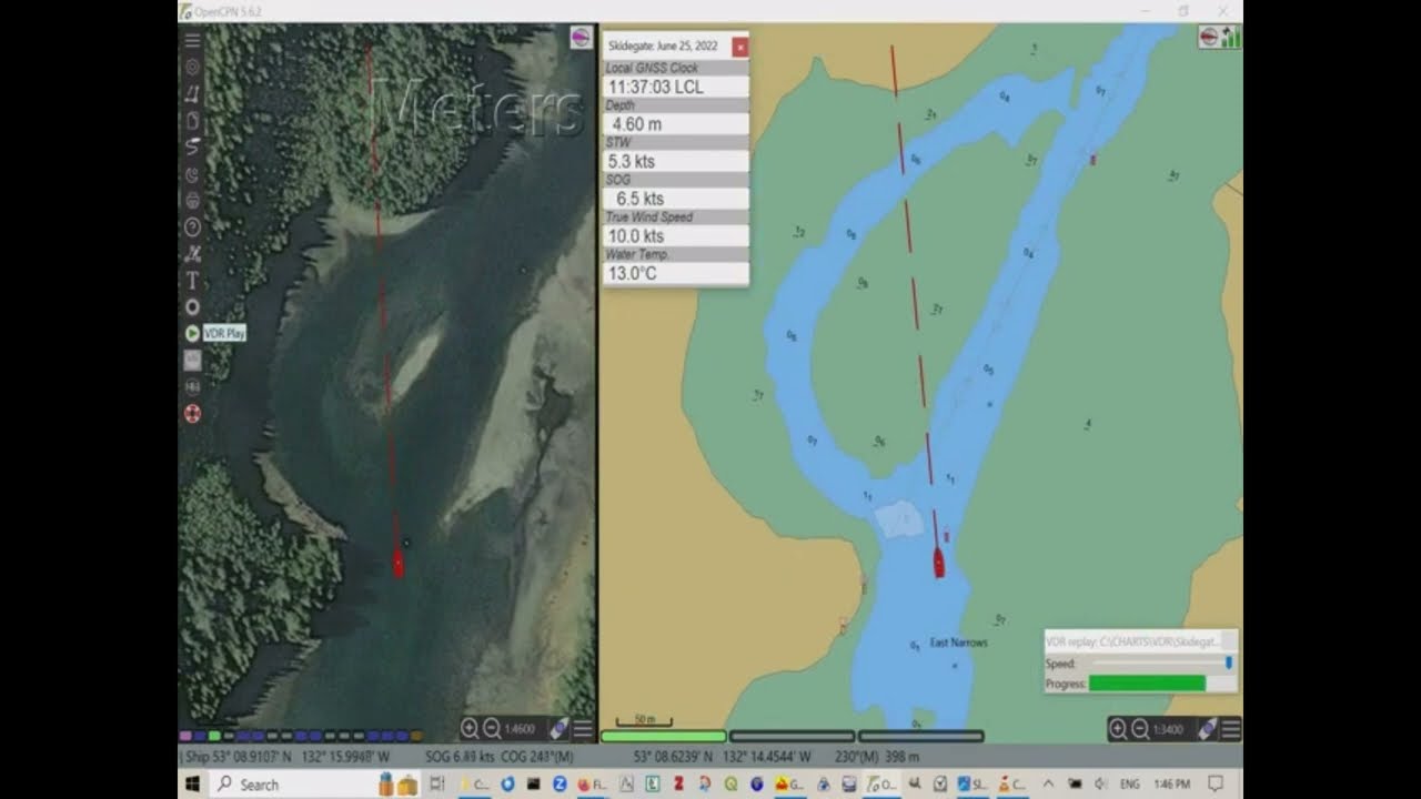 Navigating Skidegate East Narrows (East to West), Haida Gwaii
