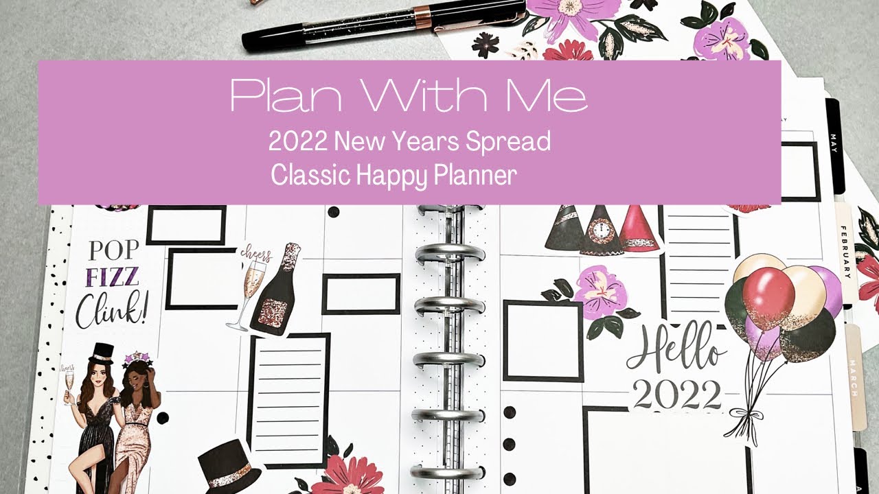 Plan With Me | 2022 New Years Spread! | Classic Happy Planner