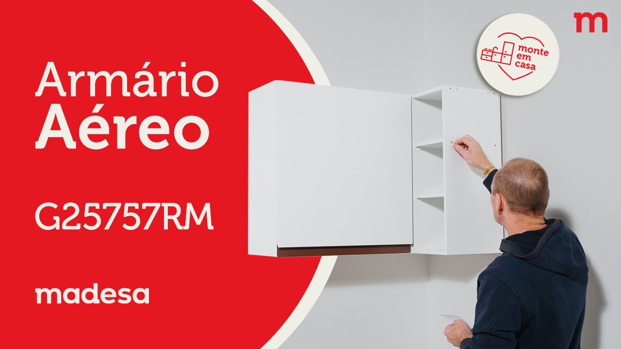 Montagem Armário Aéreo G25757RM | Madesa Móveis