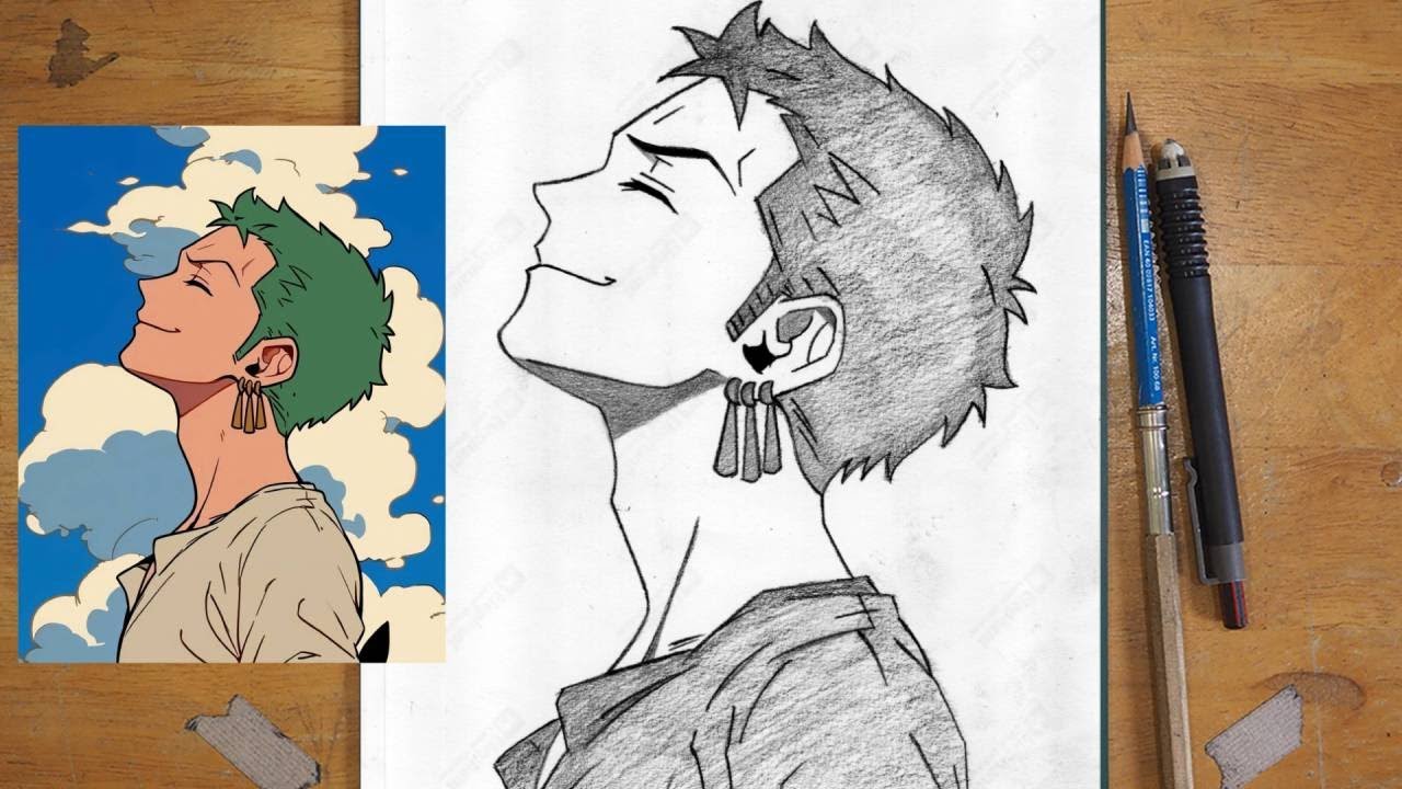 How to Draw Zoro Easy Step by Step | One Piece Drawing Tutorial for Beginners