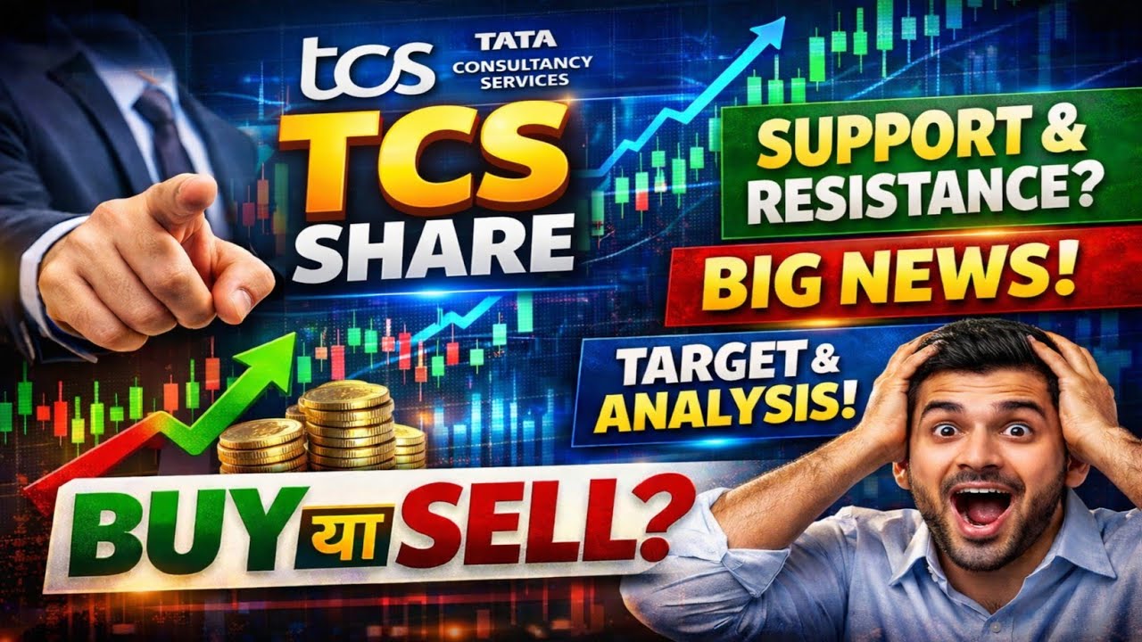 TCS Share 🔥 Big Move Coming? | Support & Resistance + Latest News | Buy or Sell Now?