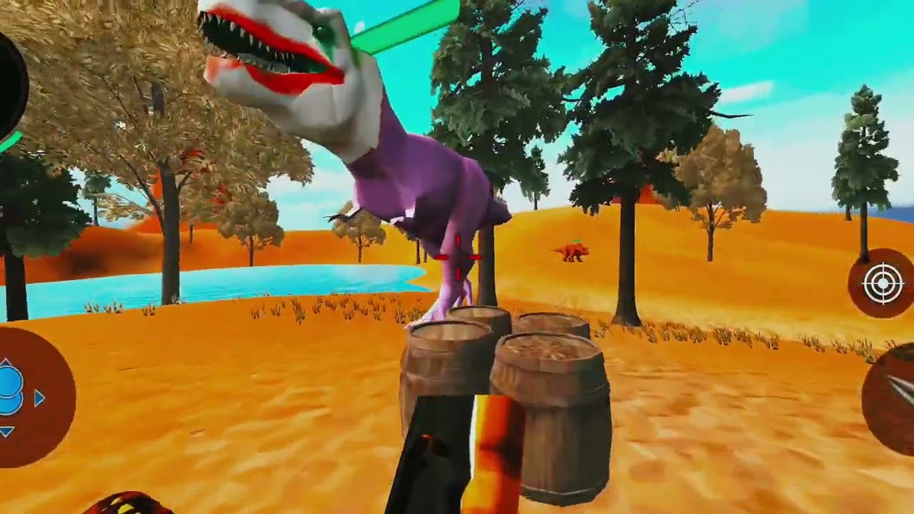 One BulletTwo Dinosaurs Epic Dino HuntDouble Kill withOne Bullet! 🦖Insane ShotOne Bullet TwoDinosaur