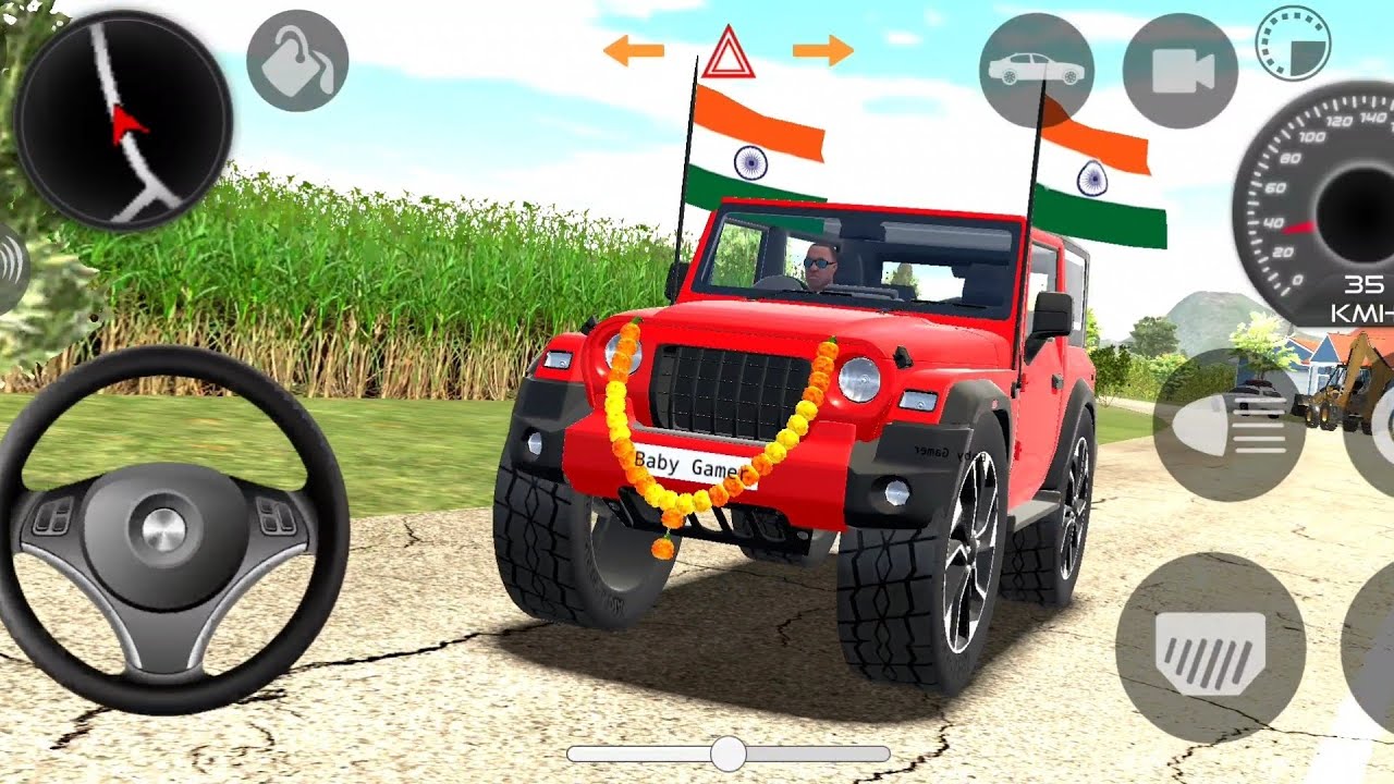 Modified Mahindra Thar Car Games:Indian Cars (Gadi Wala Game)- Car Game Android Gameplay 2025