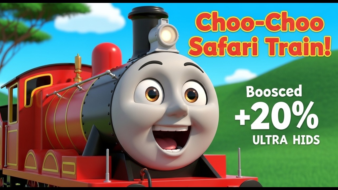 Choo-Choo Safari Train 🚂🦒 | Fun Animal Sounds Song for Kids | Preschool Learning