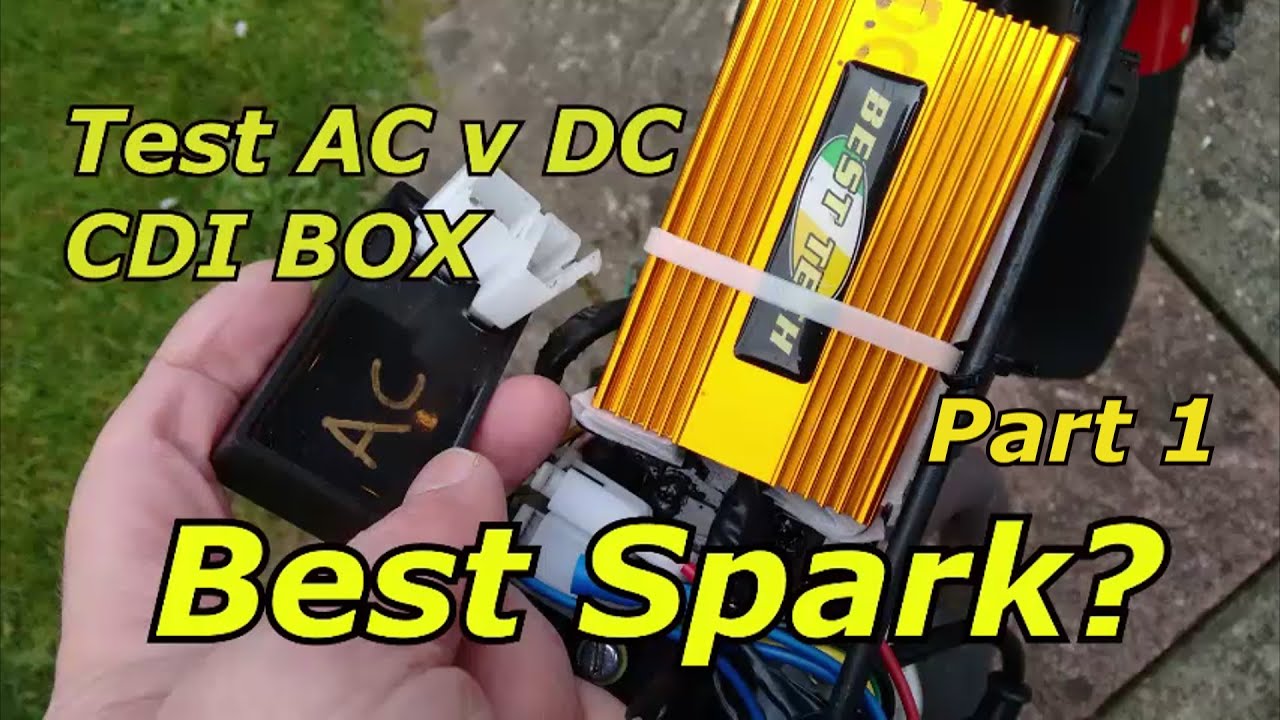 Compare the spark from AC and DC CDI ignition systems. See for yourself.