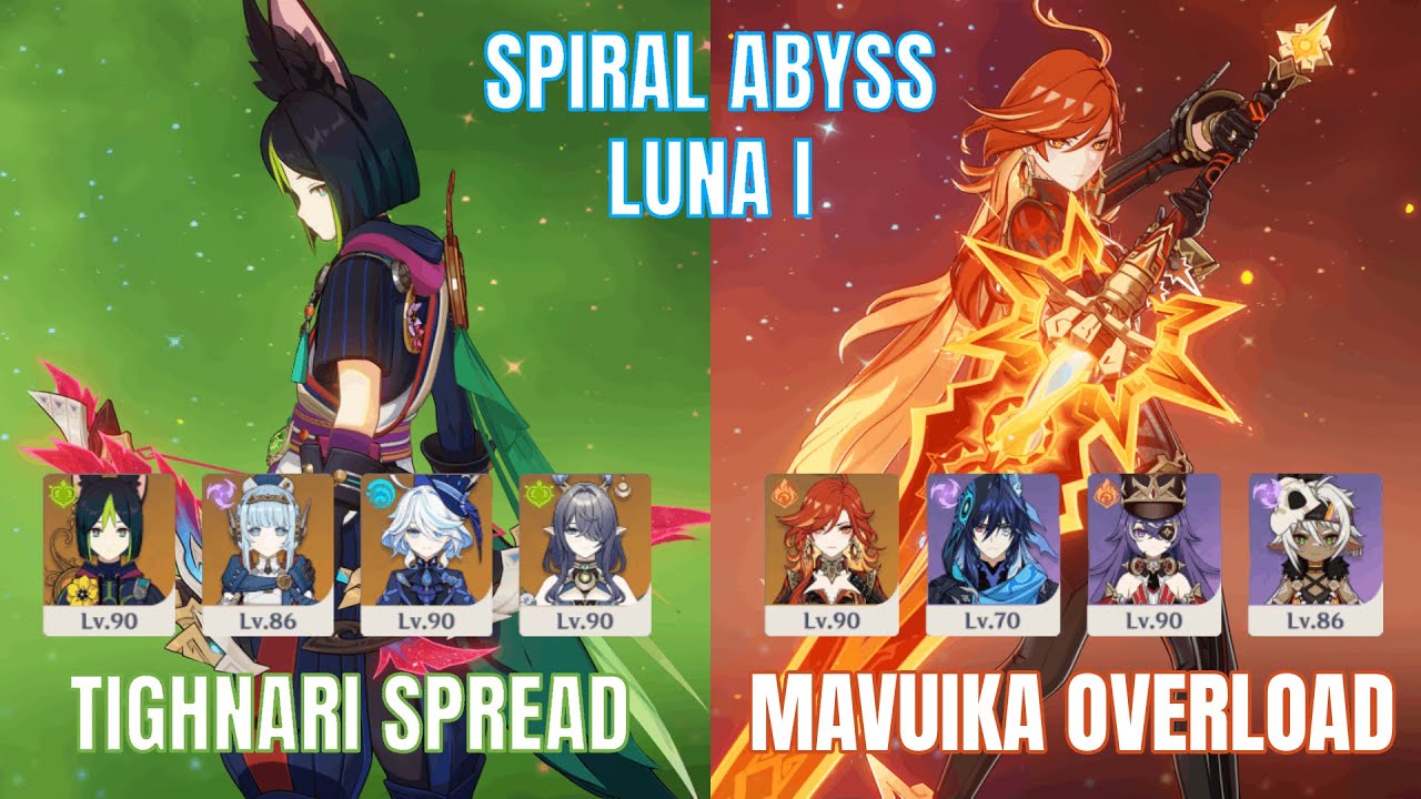 C1 Tighnari Spread & C1 Mavuika Overload | Luna I | Genshin Impact 6.0 Spiral Abyss Floor 12