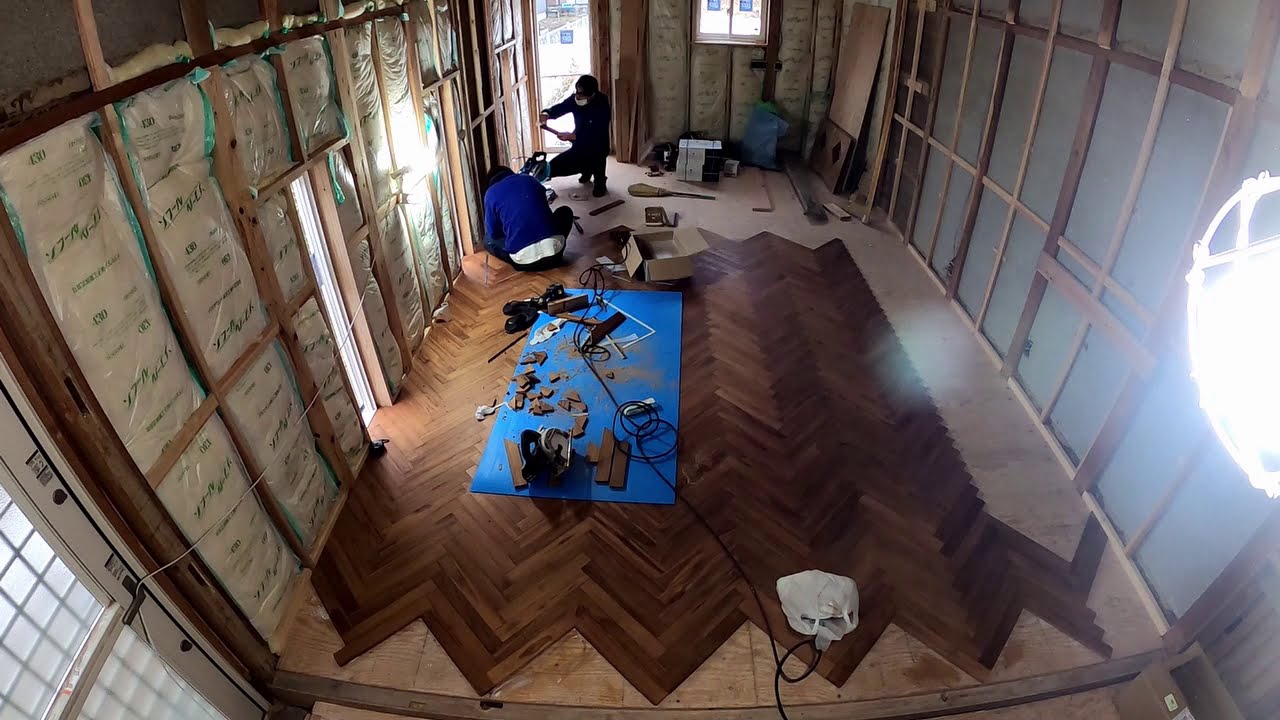 ヘリンボーン施工