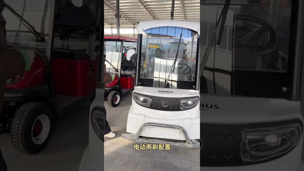 Four-wheel electric vehicle with a cargo basket and a covered area 