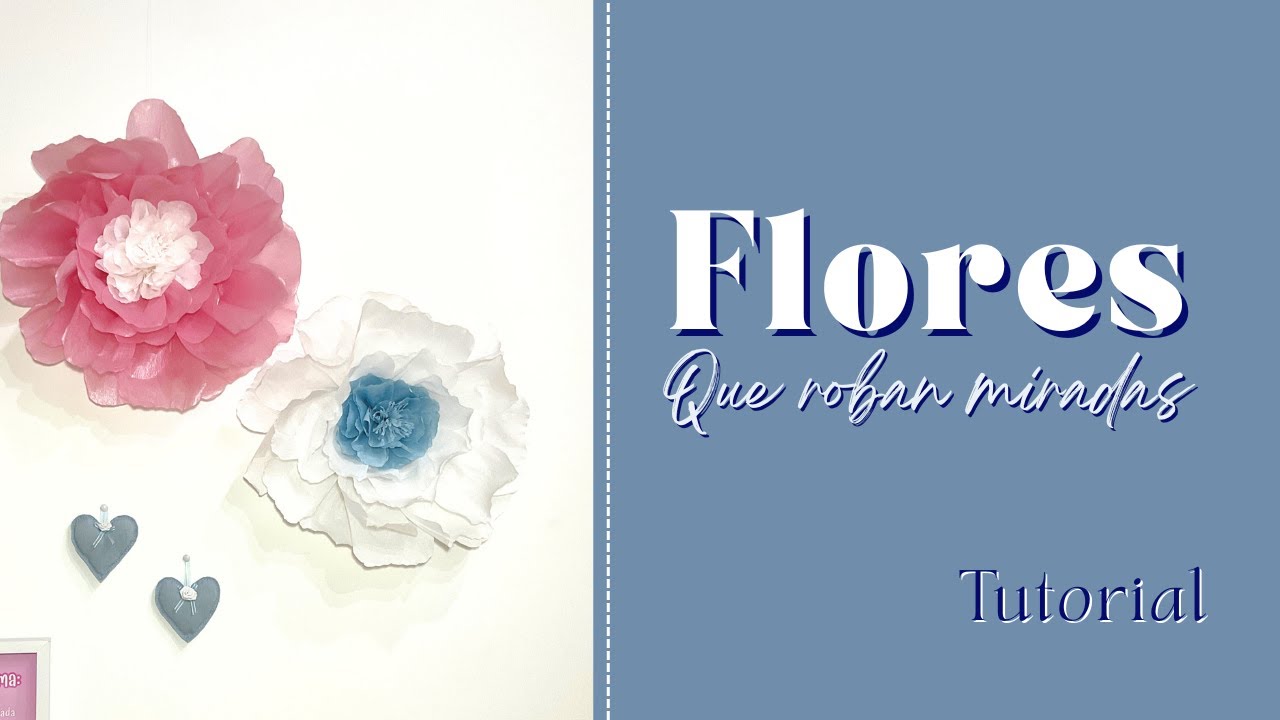 Cómo hacer flor gigante de papel crepé 