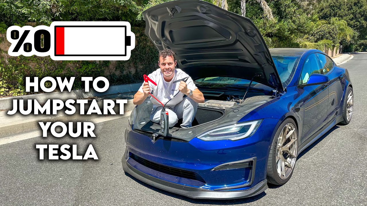 STRANDED? How To JumpStart A Tesla With 0% Battery!