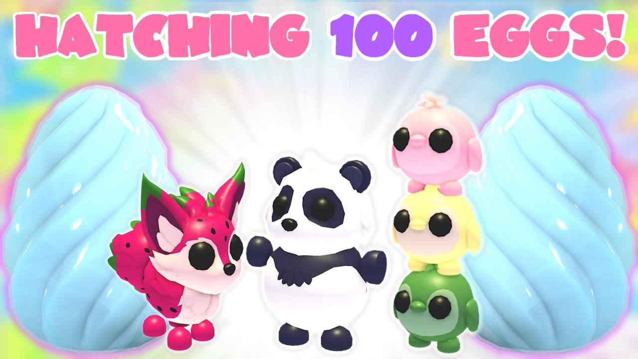 Hatching 100 Crystal & Basic Eggs! | Dragon Fruit Fox & Dango Penguins| Roblox Adopt Me | Riivv3r