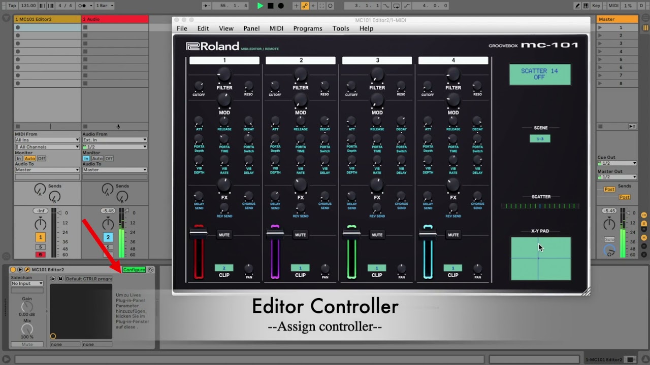 Roland MC-101 Groovebox Controller and Editor  as VST and Standalone Version