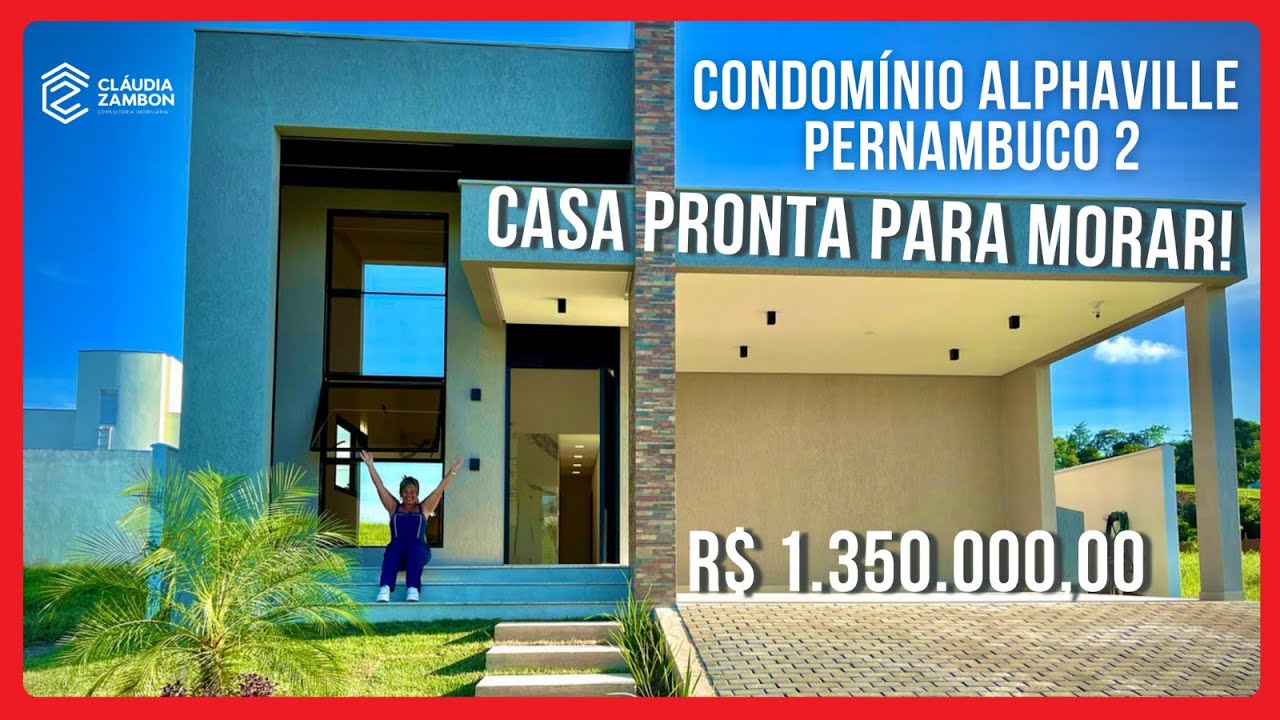 Casa à venda no condominio ALPHAVILLE PERNAMBUCO 2, Pronta para morar. Com 400m² de terreno, Novinha