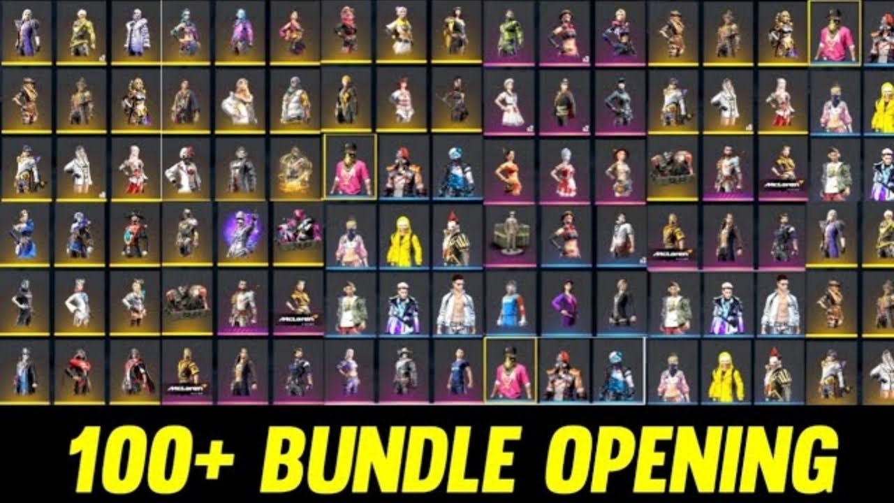 100+ Bundles Open in Free Fire | All Rare Bundle Open | Allinone Gaming