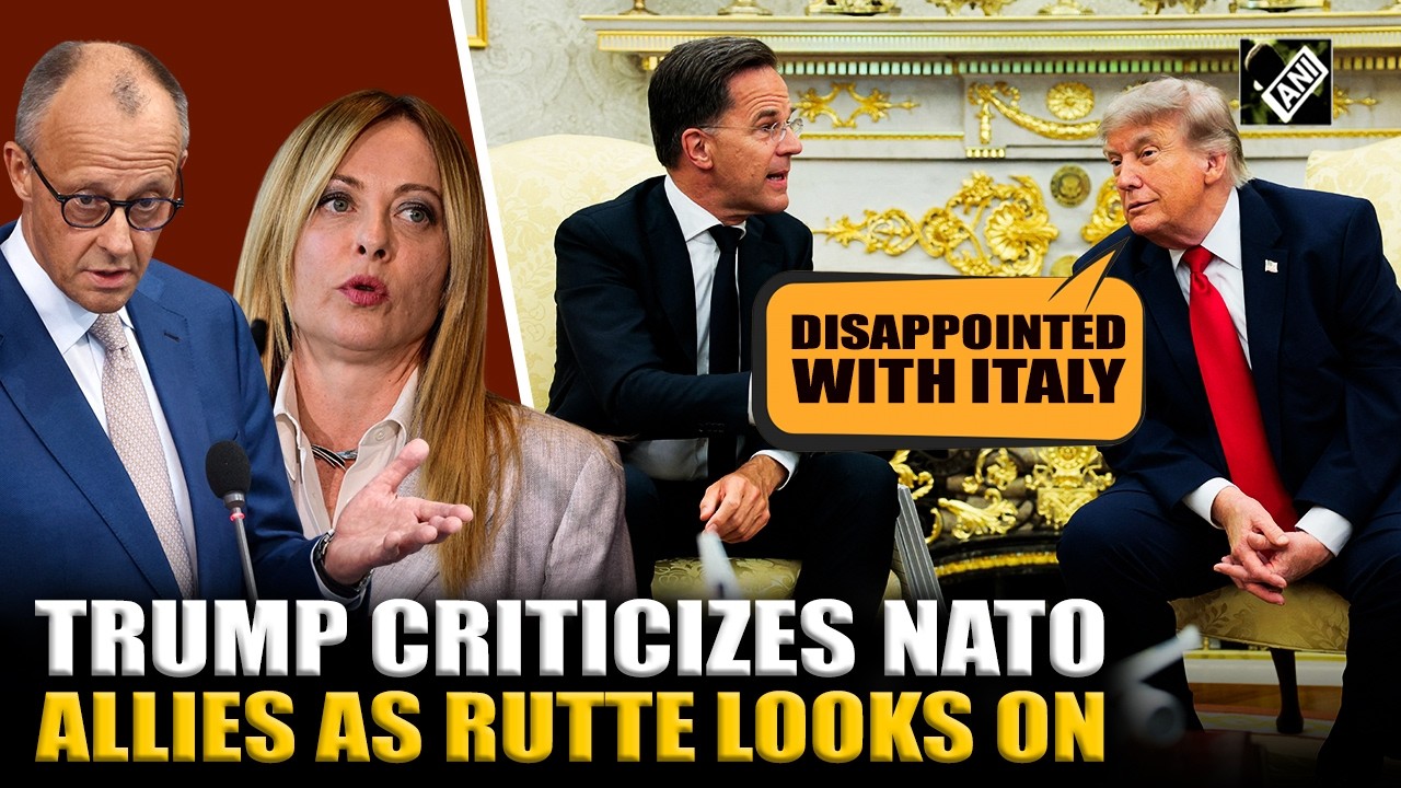 &ldquo;Disappointed with ITALY&rdquo; U.S. President Trump criticizes NATO allies as Mark Rutte looks on