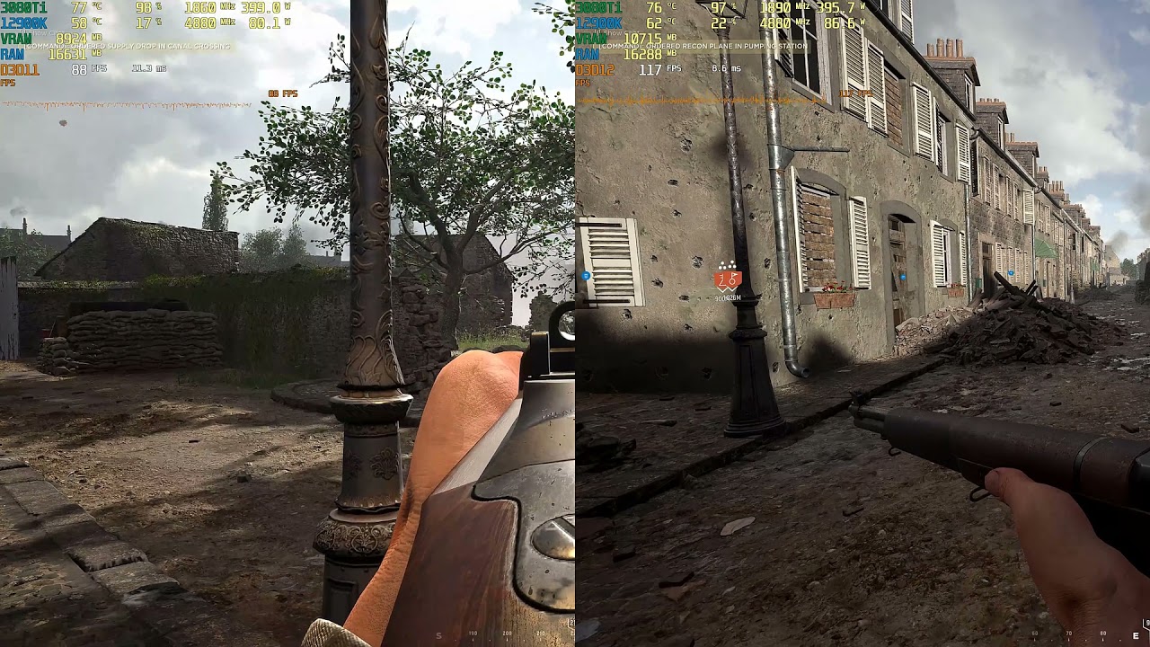 Hell Let Loose - DX11 vs DX 12 - Carentan - 12900k, MSI RTX 3080 Ti SUPRIM X, 4k, epic settings
