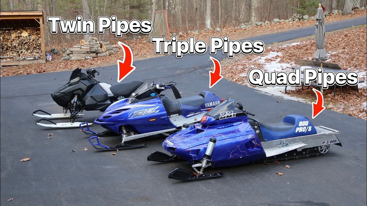 Twin vs Triple vs Quad Pipes - Which Snowmobile Sounds the MEANEST?