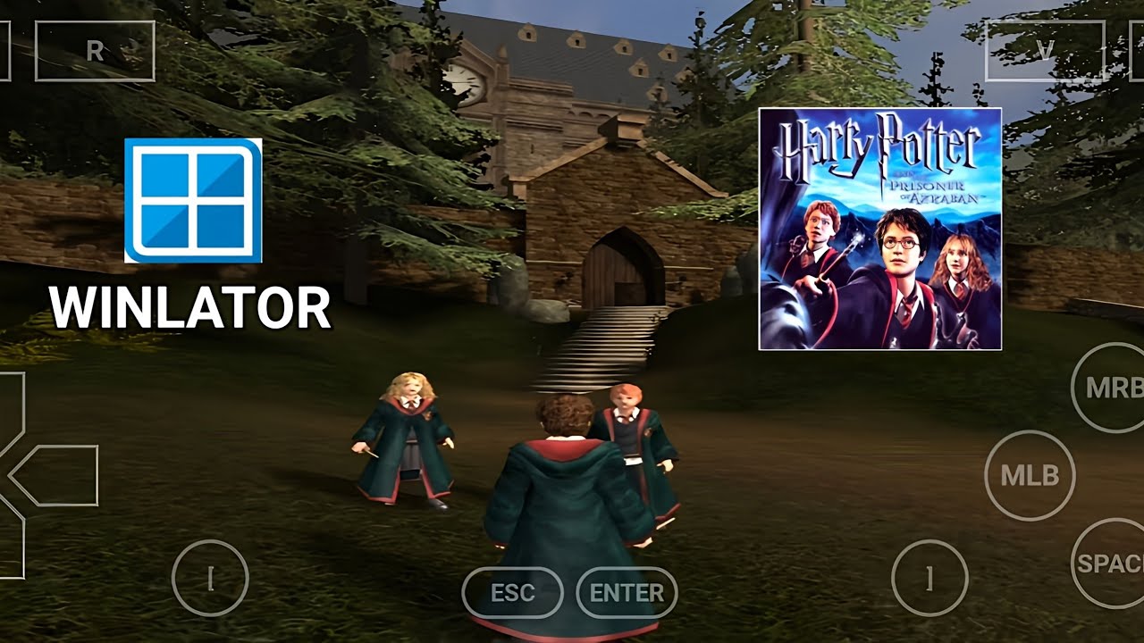 Harry potter and the prisoner of azkaban Winlator 60 FPS Gameplay Android 