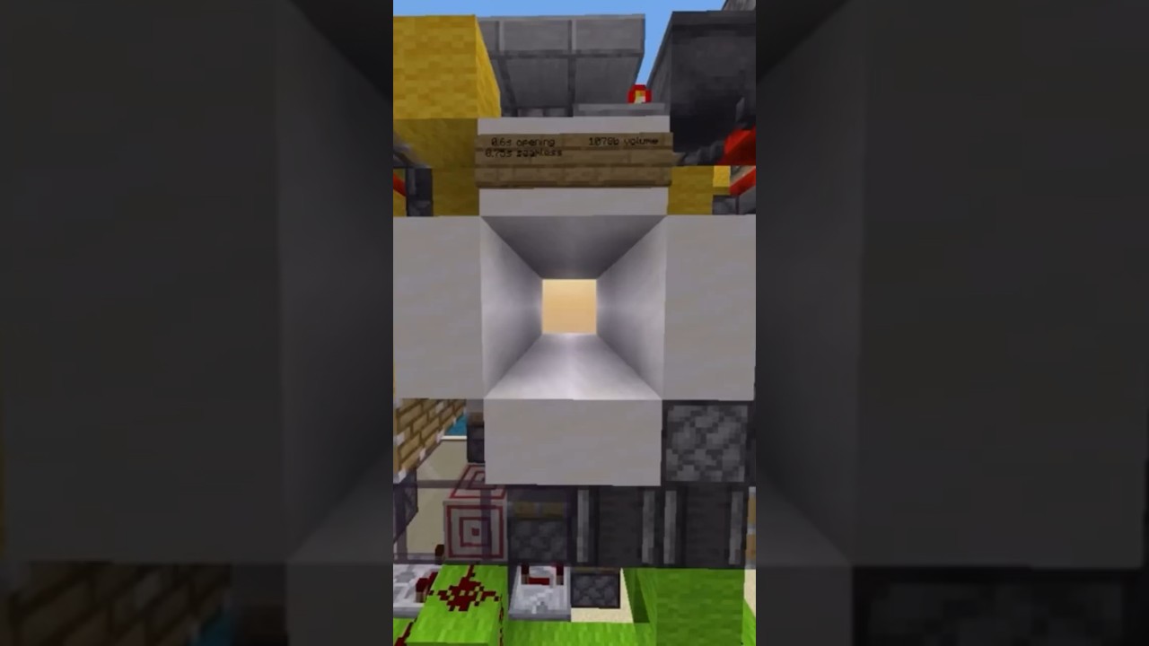Interesting animation 0.6s 2x2 glass door (0.75s seam). #minecraft #pistondoors
