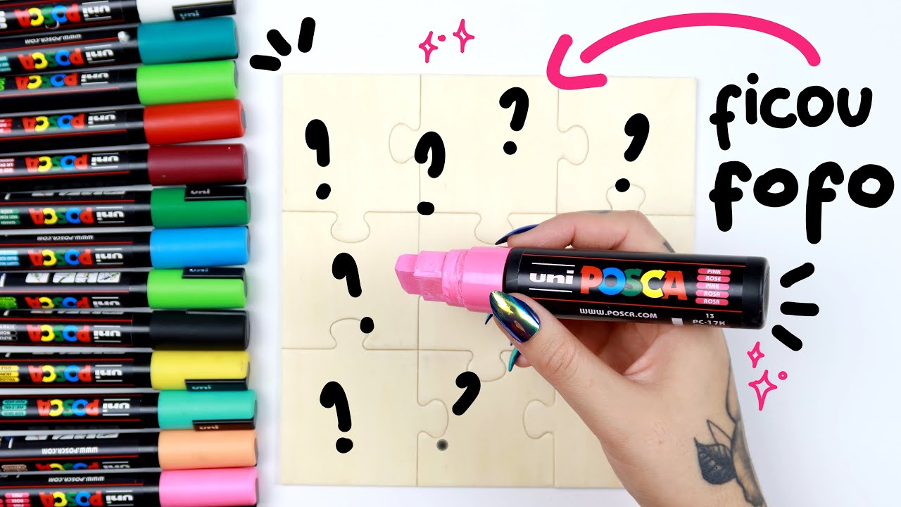 FIZ MEU PRÓPRIO QUEBRA CABEÇA COM POSCA! DOODLES FOFOS