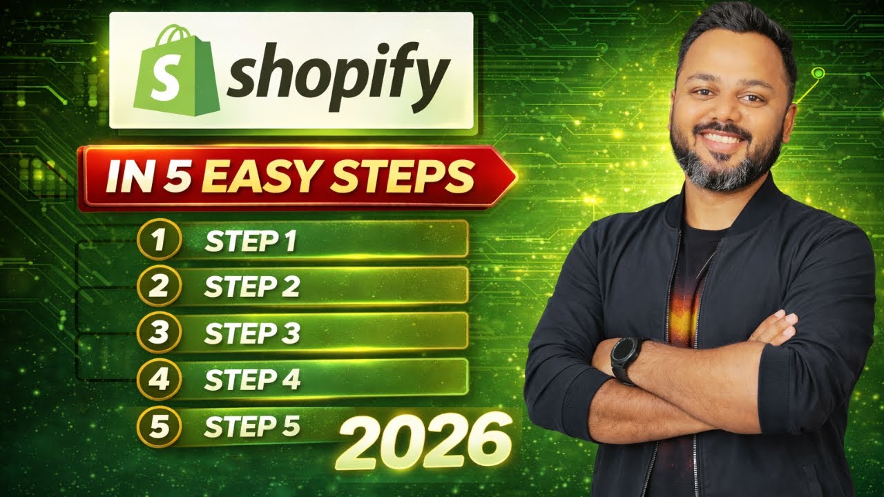 Shopify Tutorial for Beginners | Shopify Website in 5 Simple Steps | Beginner-Friendly Tutorial