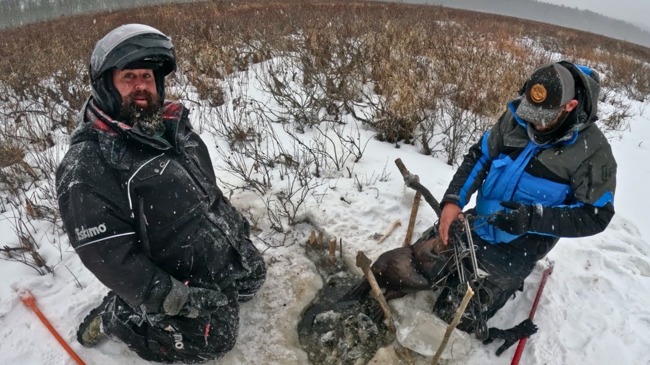 Trapping with Landowners while Ice Camping