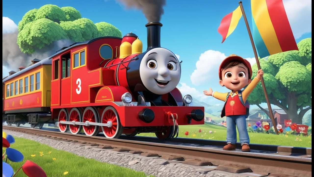 Steam Train Whistle Song | Fun Kids Song | Train Adventure Rhyme