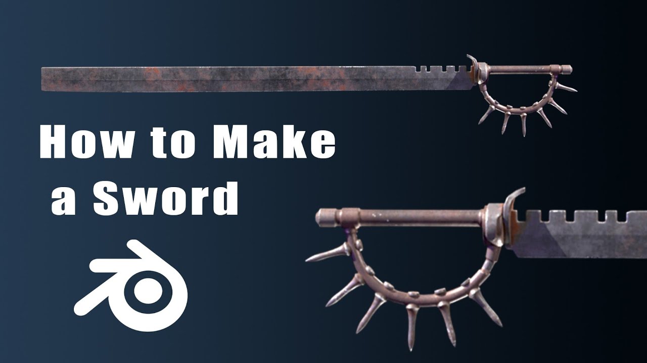 Sword Low-Poly Game Ready Modeling Workflow &bull; Blender &bull; Timelapse