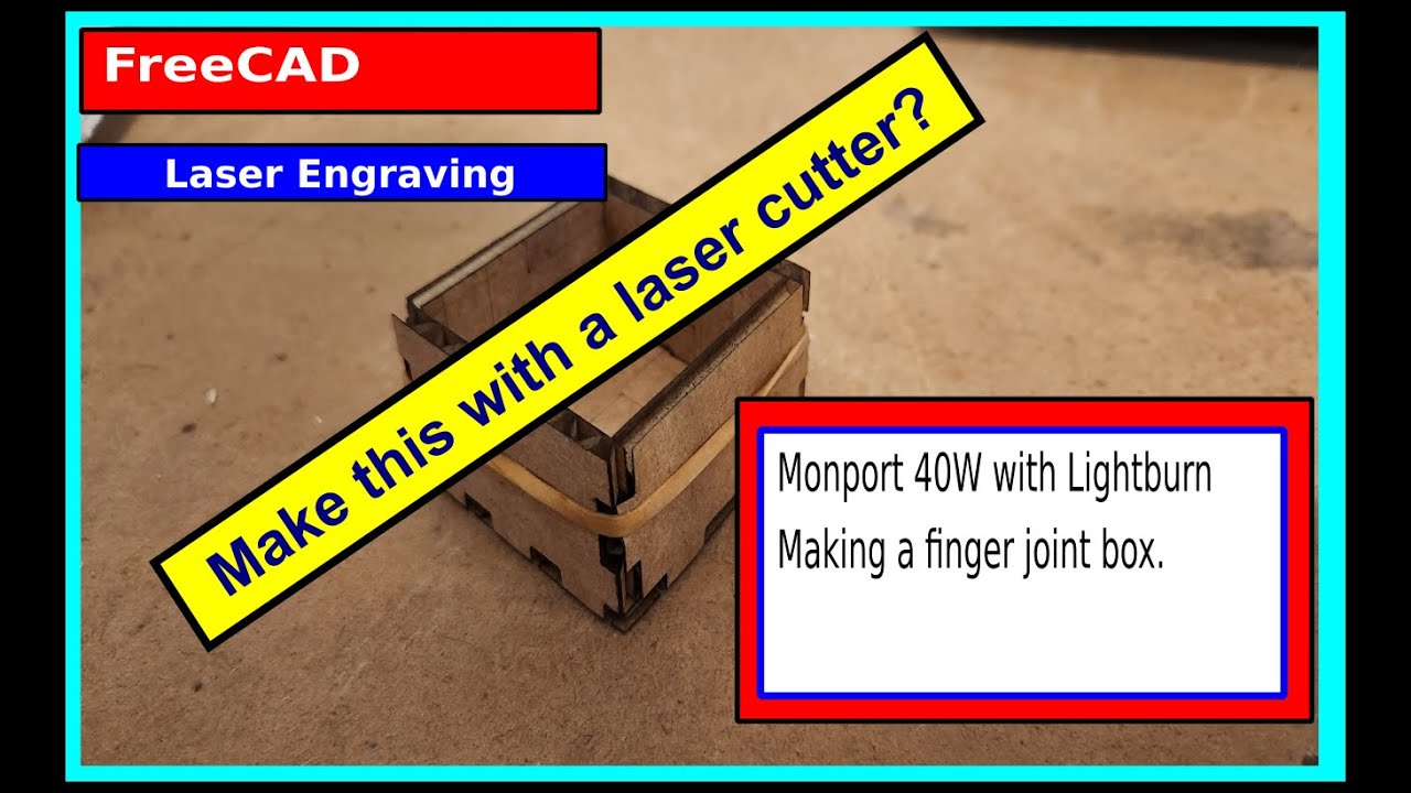 FreeCAD Laser cutting 50mm Box #freecad #lasercuttingmachine #laser #makers