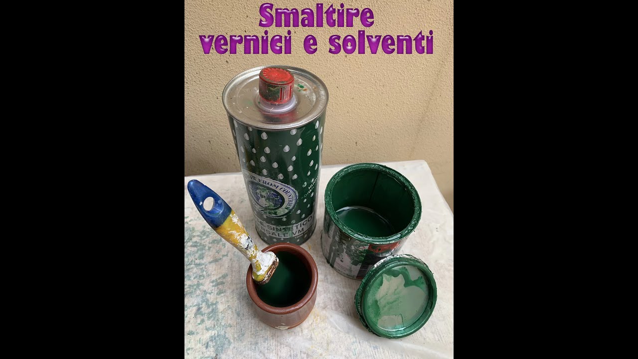 Buttare via residui di solventi e vernici nel rispetto dell'ambiente.