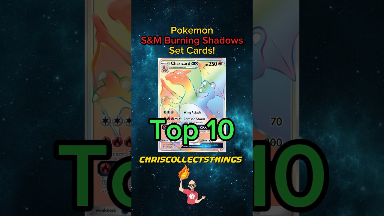 Top 10 Pok&eacute;mon BURNING Shadows cards 🐉 #shorts #top10 #burningshadows