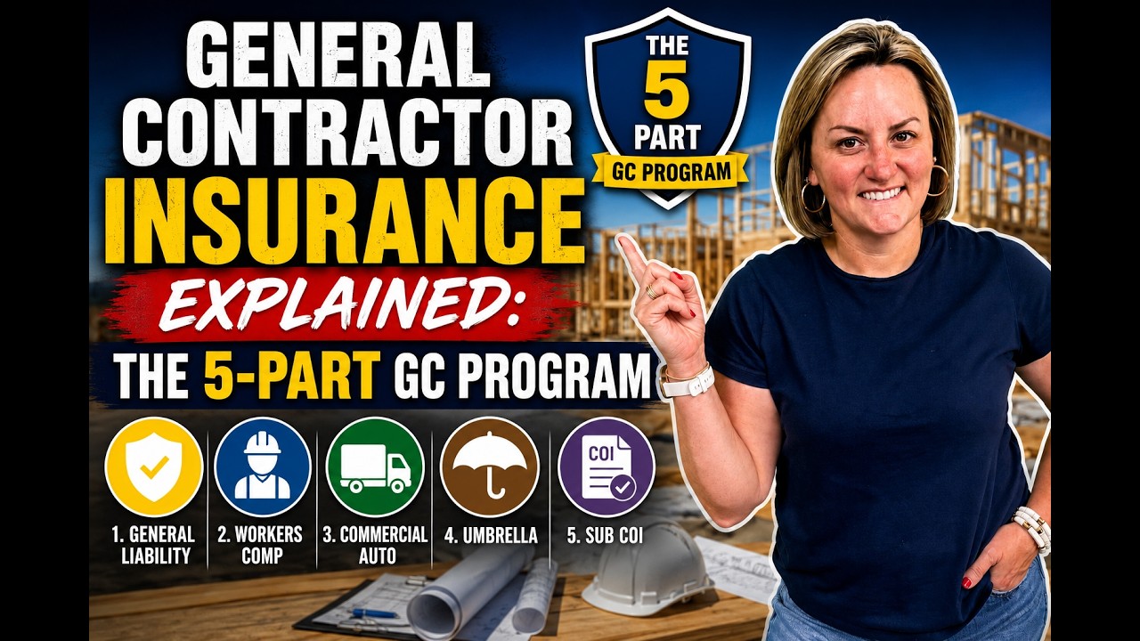 General Contractor Insurance Explained: The 5-Part GC Program (What You Actually Need to Carry)