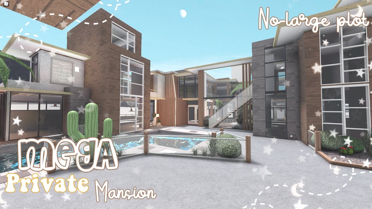 MEGA private mansion | NO- Large plot | roblox bloxburg | exterior | Le Yuii