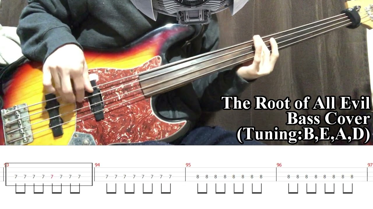 Dream Theater - The Root of All Evil (Bass Cover + Tab)