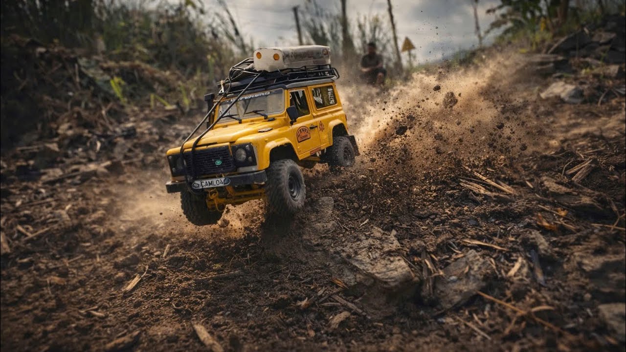 RC Off-Road Vehicle Conquers Dangerous Rocky Mountain Roads