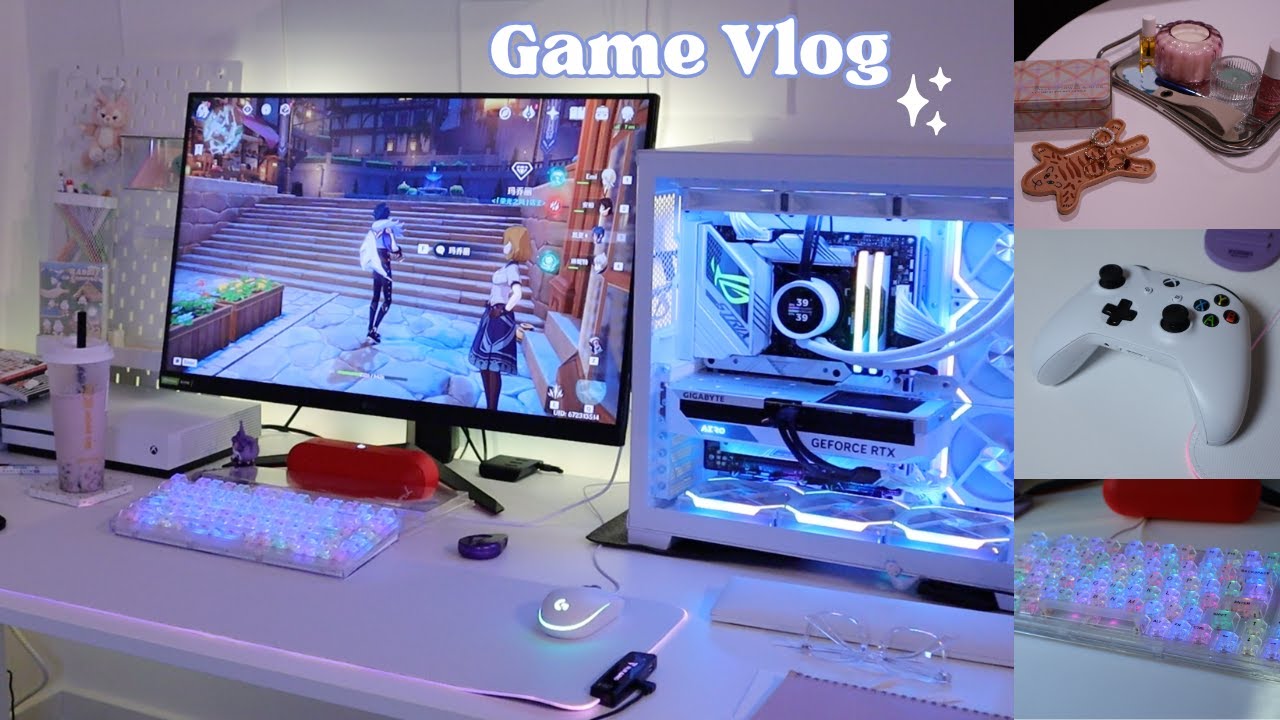 Game Vlog 🎮  |  playing Genshin Impact and Persona 5 after work, aesthetic vlog 💖🤍
