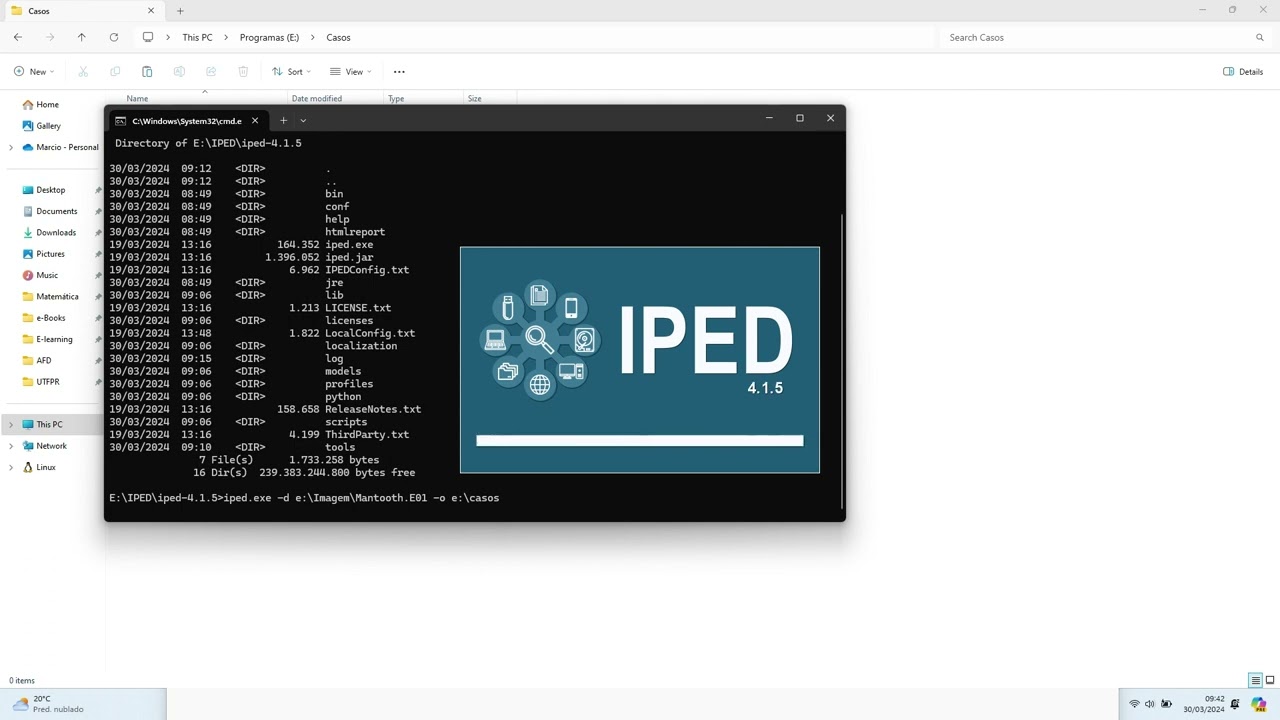 Instalação do IPED no Windows 10 ou 11